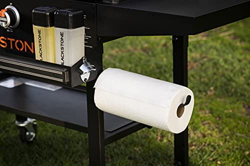 1984 Original 36 Inch Front Shelf, Side Shelf & Magnetic Strip Heavy Duty Flat Top Griddle Grill Station for Kitchen, Camping, Outdoor, Tailgating, Black