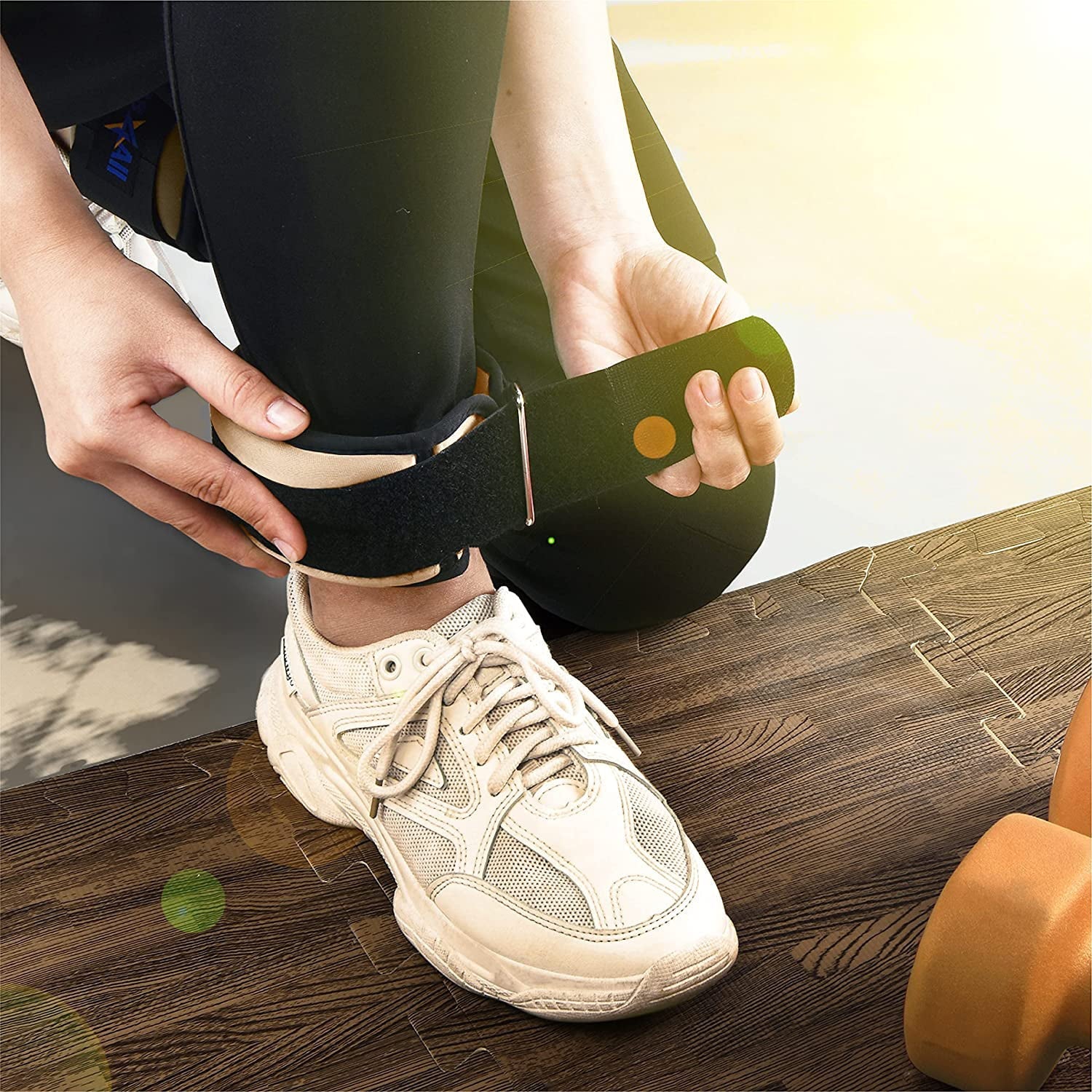 Yes4All 1 lbs Ankle Wrist Neoprene Weight, Beige, Pair