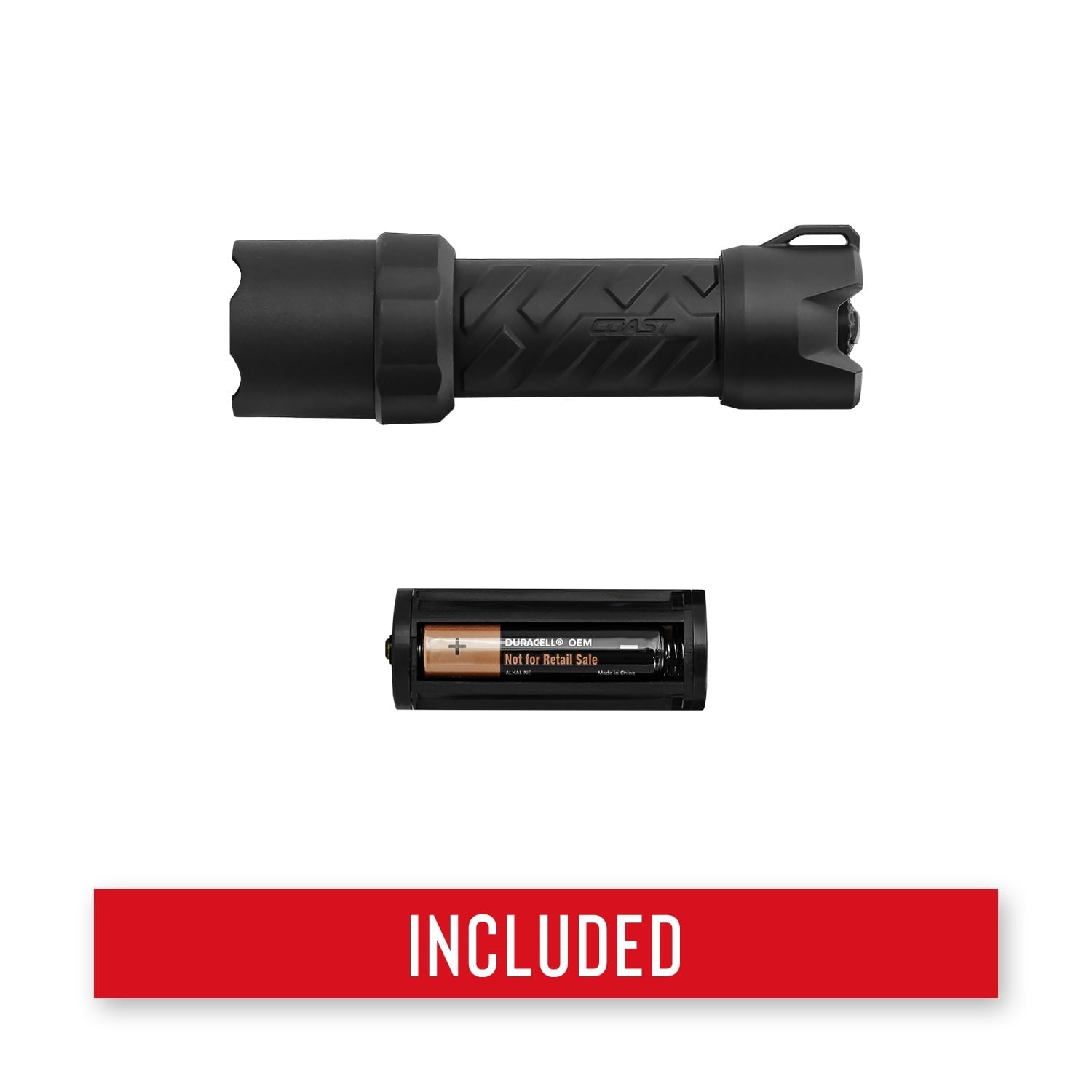 COAST Polysteel 250 Heavy-Duty 390 Lumen LED Twist Focus Flashlight with 3 x AAA Batteries, 4.1 oz.
