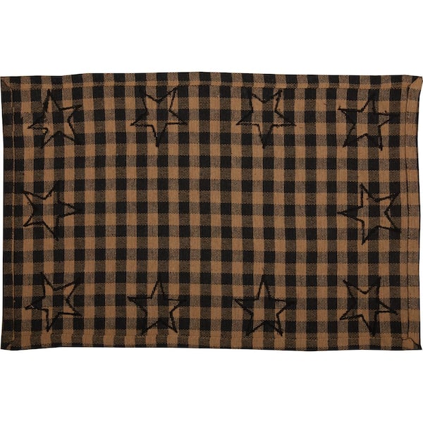 Primitive Star 12 in. W x 18 in. L Blacks Raven Khaki Cotton Placemat (Set of 6)