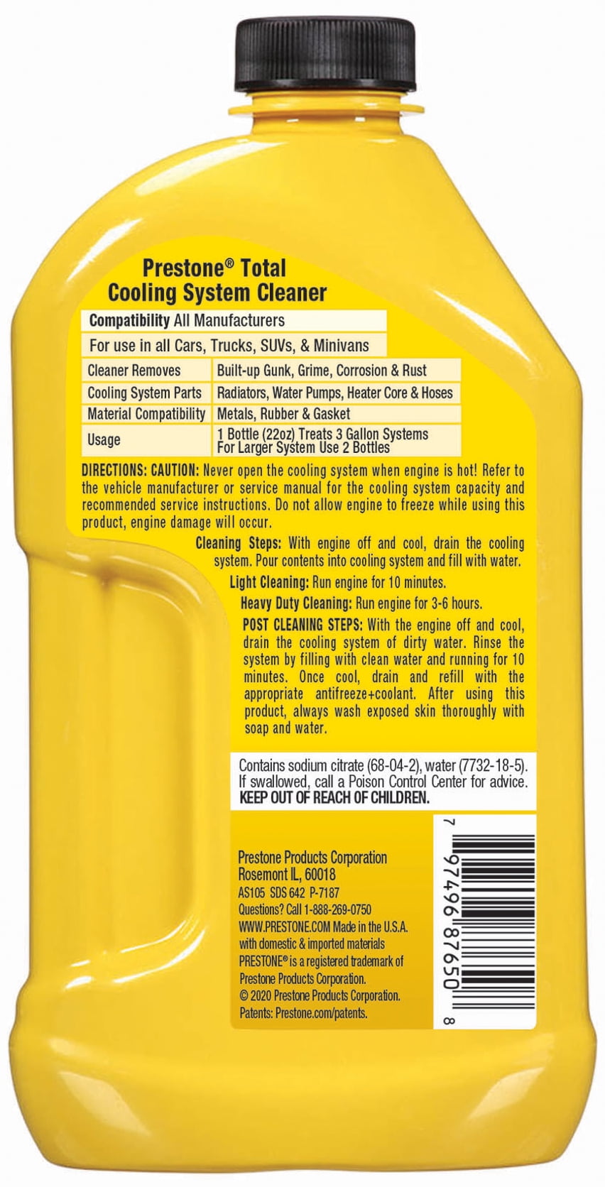 Prestone Total Cooling System Cleaner - 22 oz.