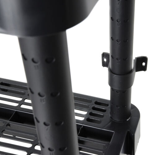 Gracious Living 5 Shelf Adjustable Ventilated Medium Duty Shelving Unit, Black