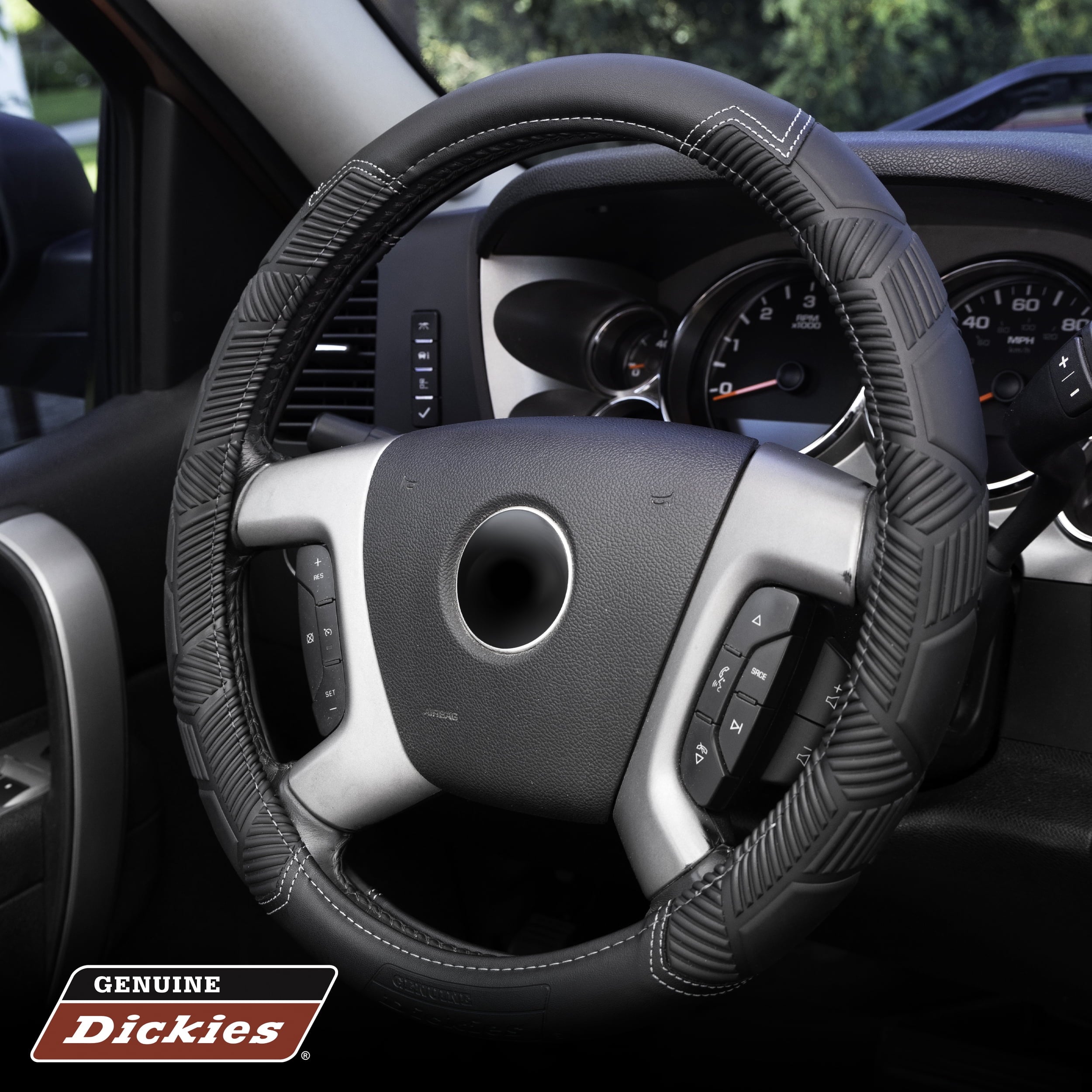 Genuine Dickies Heavy Duty Truck Steering Wheel Cover, Black