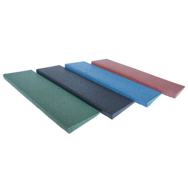 Eco-Sport 1 in. x 0.50 ft. W x 1.62 ft. L Terra Cotta Interlocking Rubber Flooring Ramp (20-Pack)