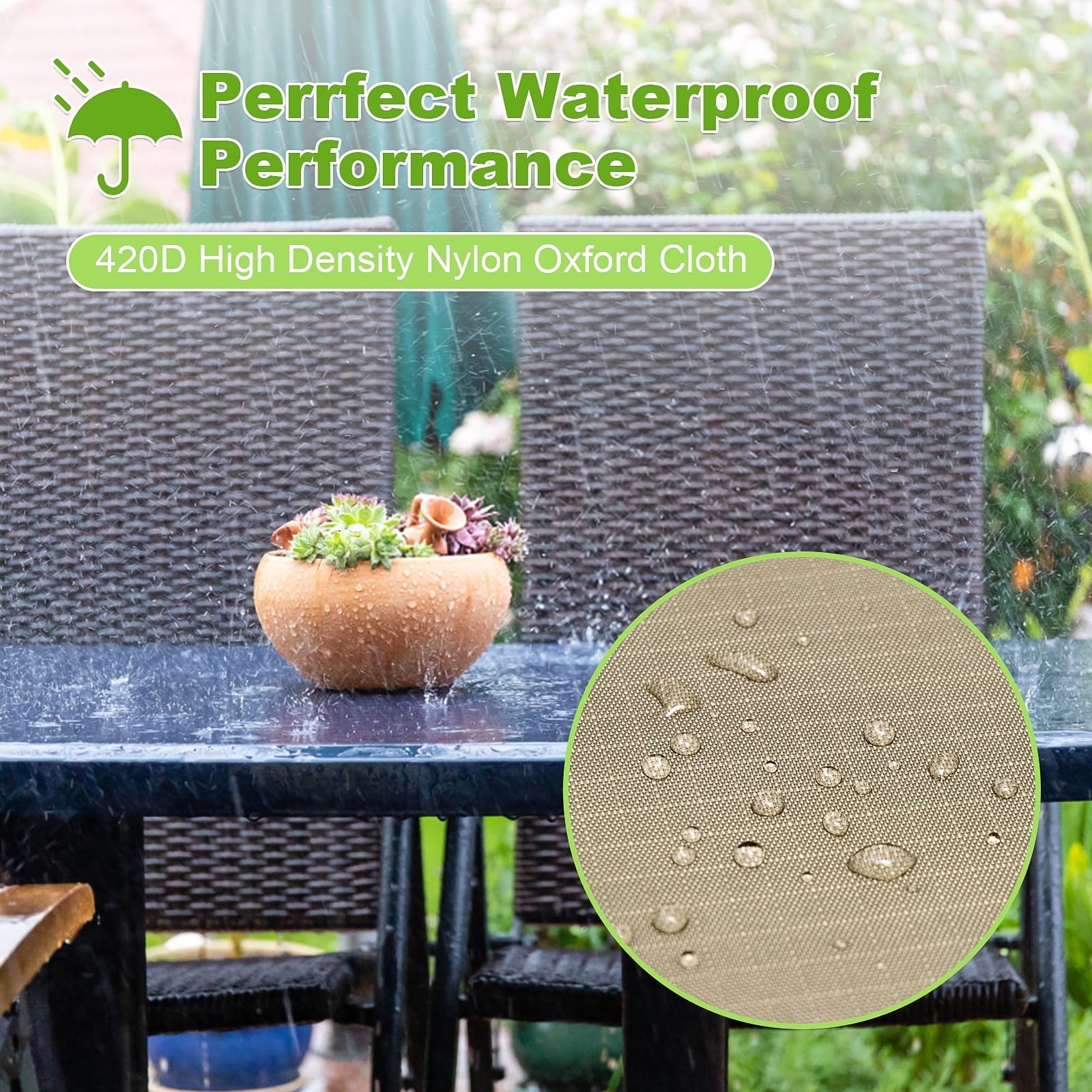 Patio Loveseat Cover, GARPROVM Patio Furniture Cover, 54