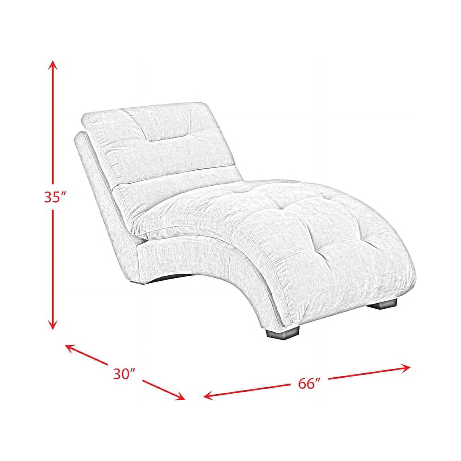 Bowery Hill Mid-Century Fabric Chaise Lounge