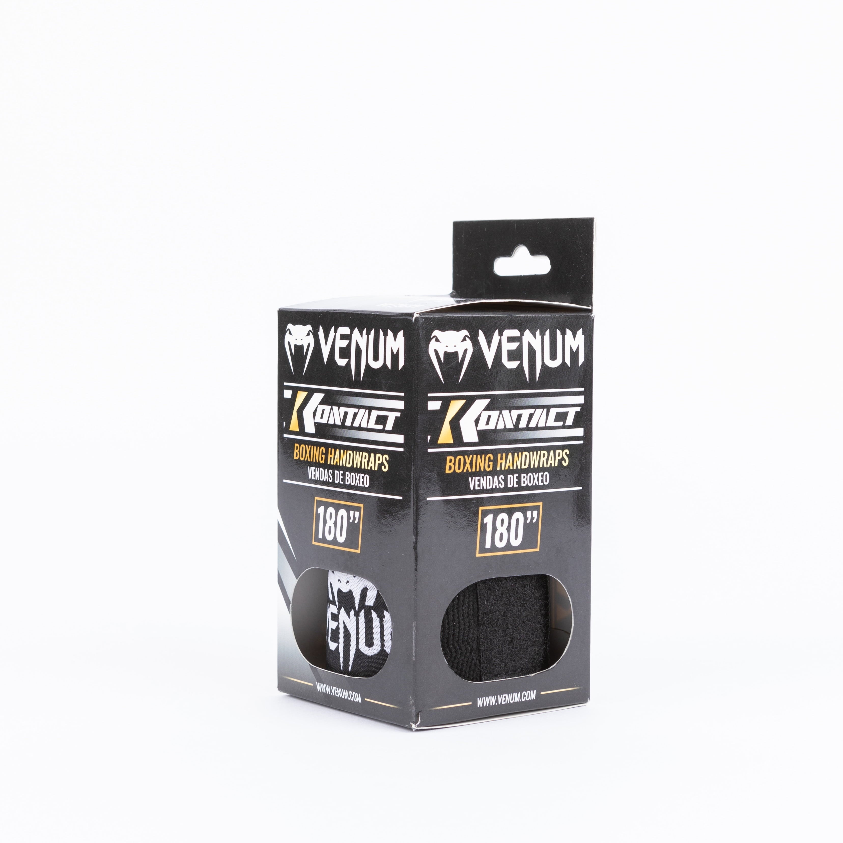 Venum Unisex Kontact Elastic Cotton Boxing Exercise Wrap - 180 inch - Black and White