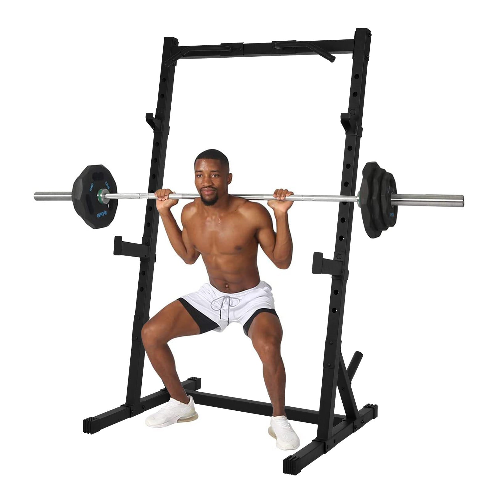 Follure Adjustable Half-Frame Power Cage Multifunctional Squat Rack Impregnation Station