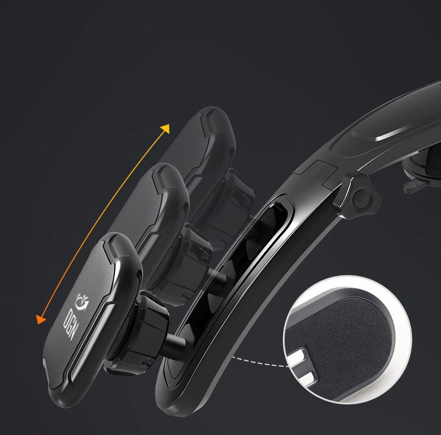 DGN Adjustable Strong Magnetic Car Phone Mount for Dashboard & Windshield, Adjustable Arm, Adjustable Head, Handsfree Phone Stand, Compatible with iPhone, Samsung & All Phones