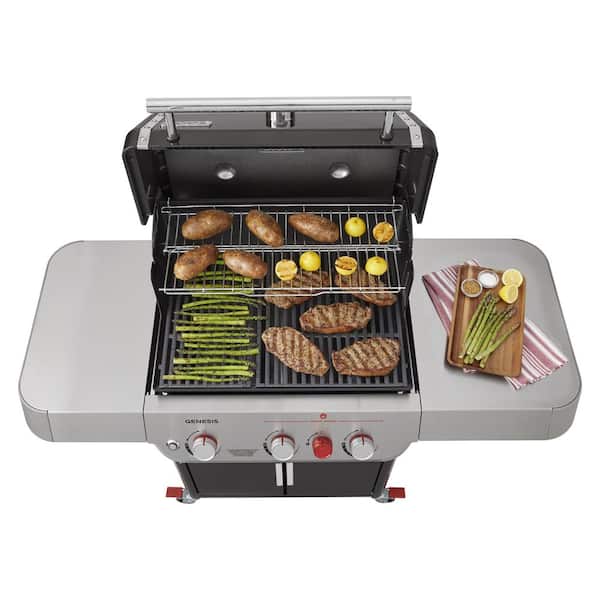 Genesis E-325s 3-Burner Natural Gas Grill in Black with Built-In Thermometer