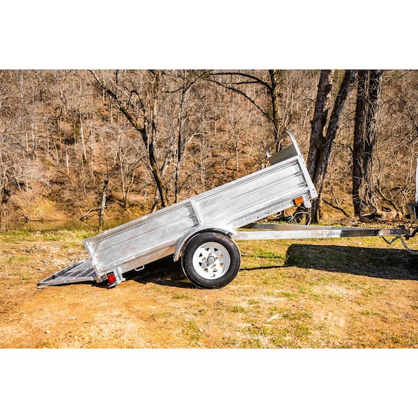 1639 lbs. Payload Capacity 4.5 ft. x 7.5 ft. Galvanized Steel Utility Trailer Kit with Bed Tilt and Collapsing Ends