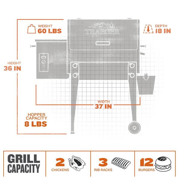 Tailgater 20 Pellet Grill in Black