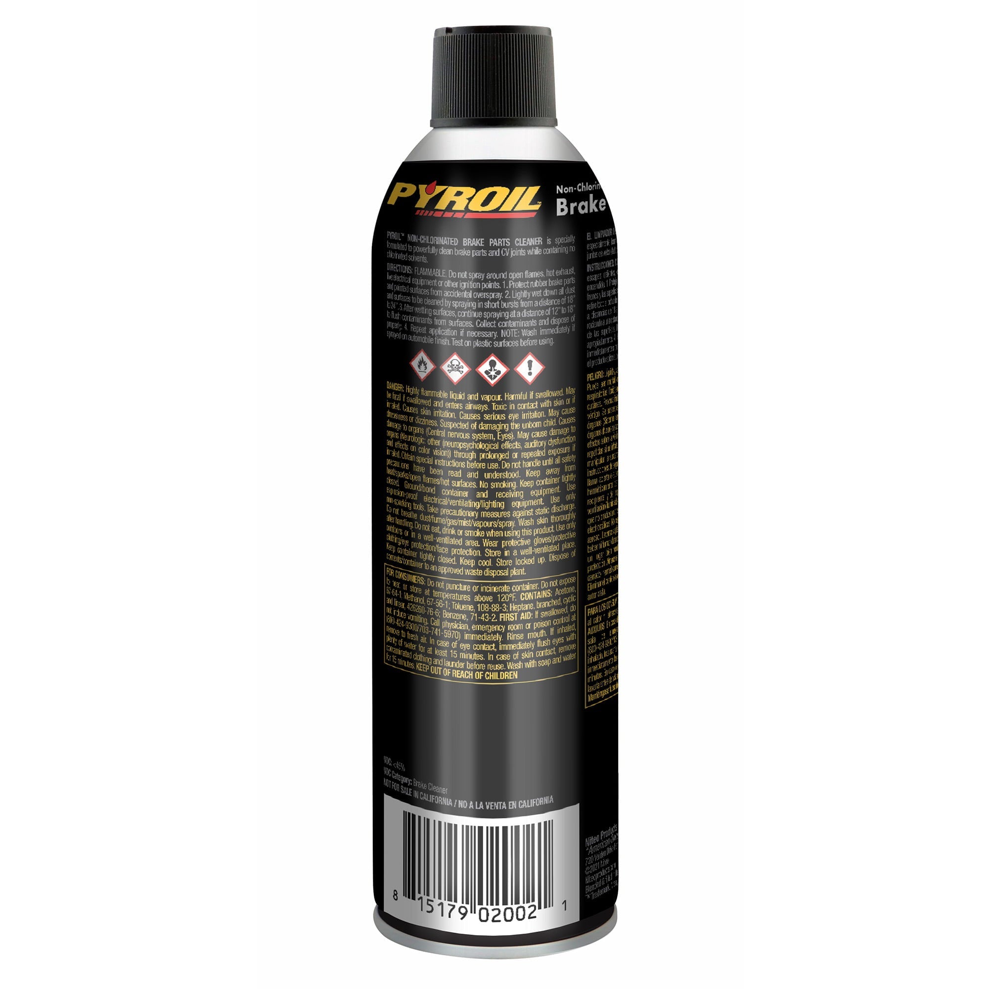 Pyroil  PY4003 Aerosol Brake Parts Cleaner, 15oz