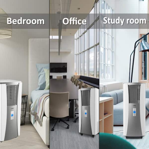 8,000 BTU Portable Air Conditioner Cools 170 Sq. Ft. with Heater and Remote in White