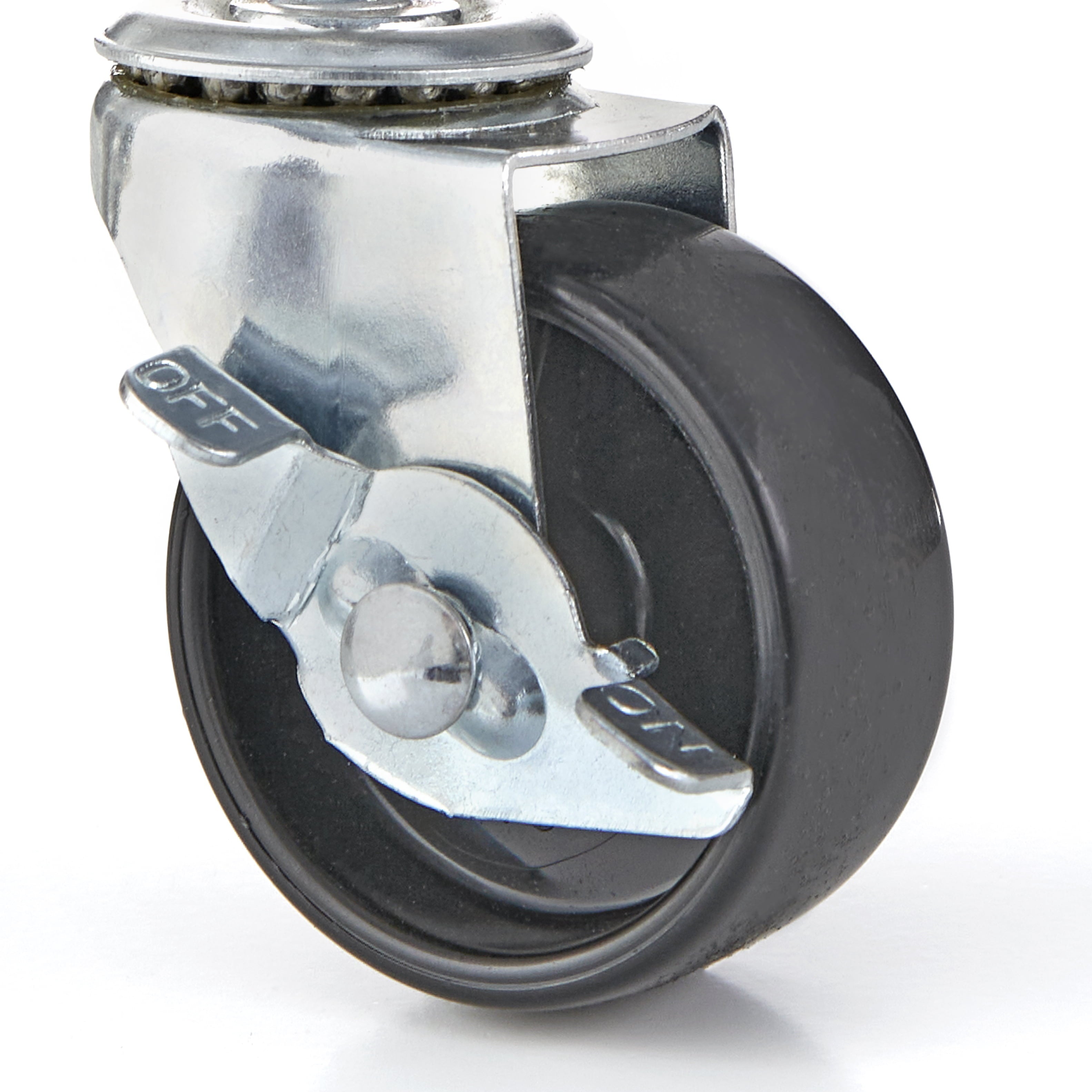 TMS Mylah 2-Tier Rolling Kitchen Cart with Rubberwood Top, Black/Natural