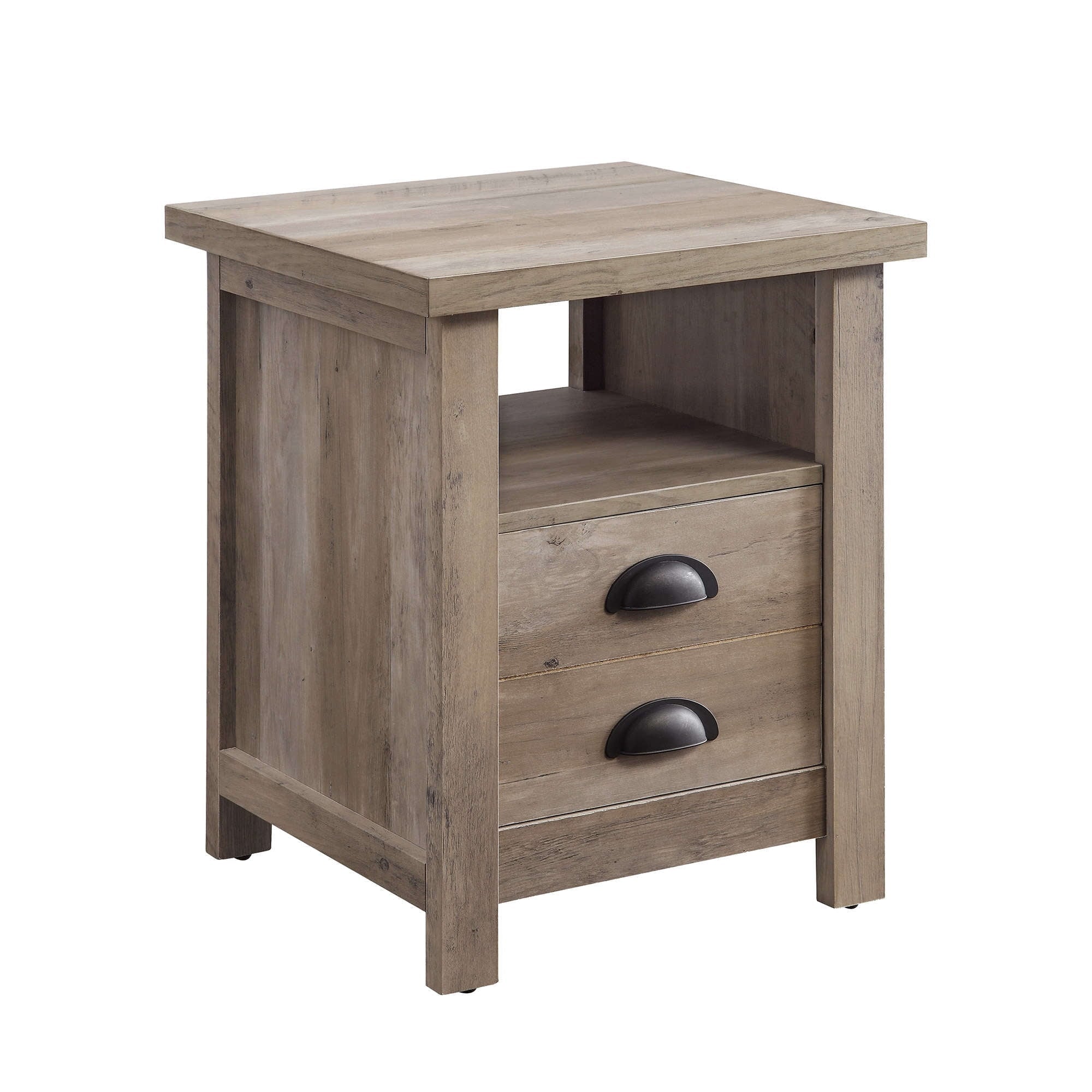Better Homes & Gardens Granary Modern Farmhouse End Table, Rustic Gray
