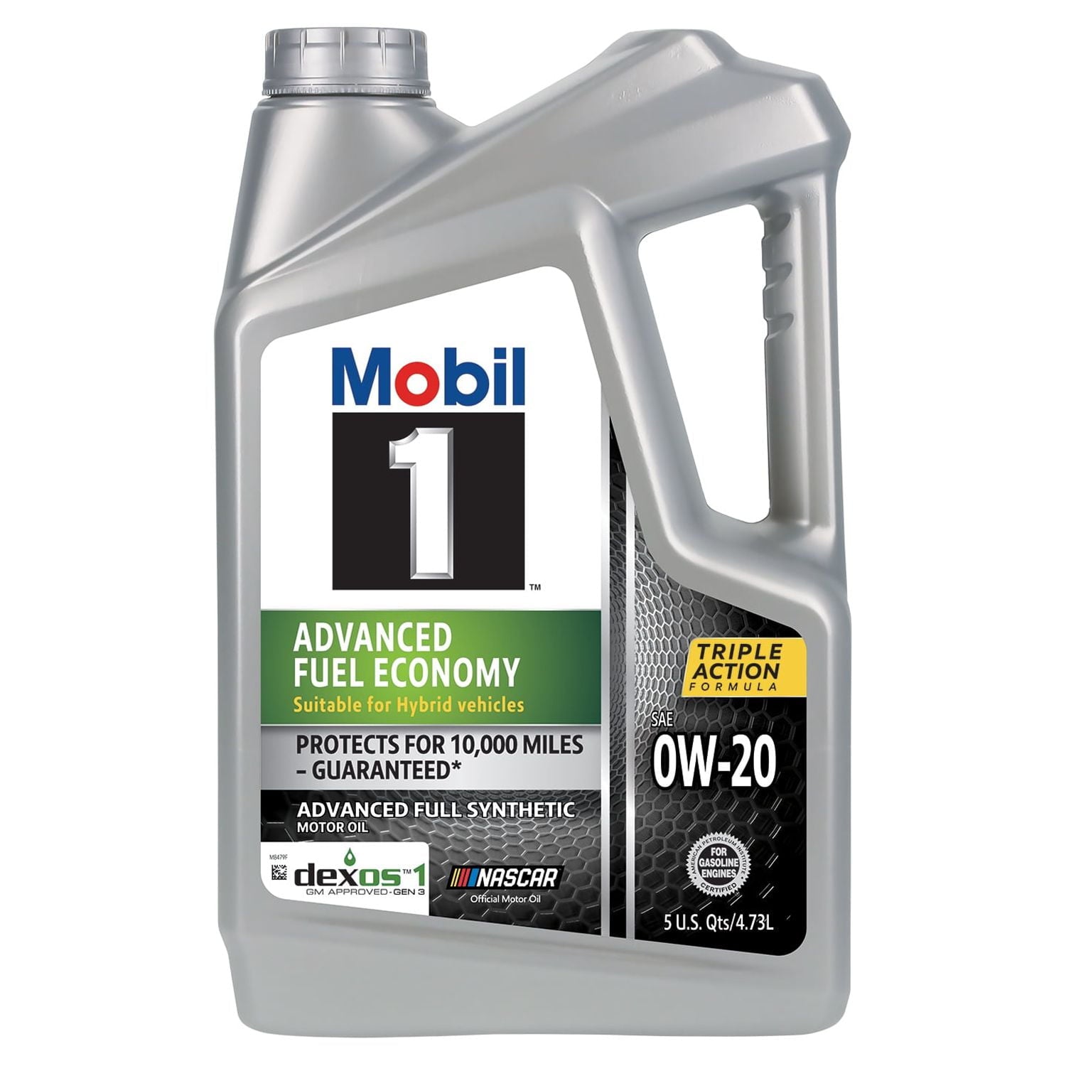 Mobil 1 Advanced Fuel Economy Full Synthetic Motor Oil 0W-20, 5 qt