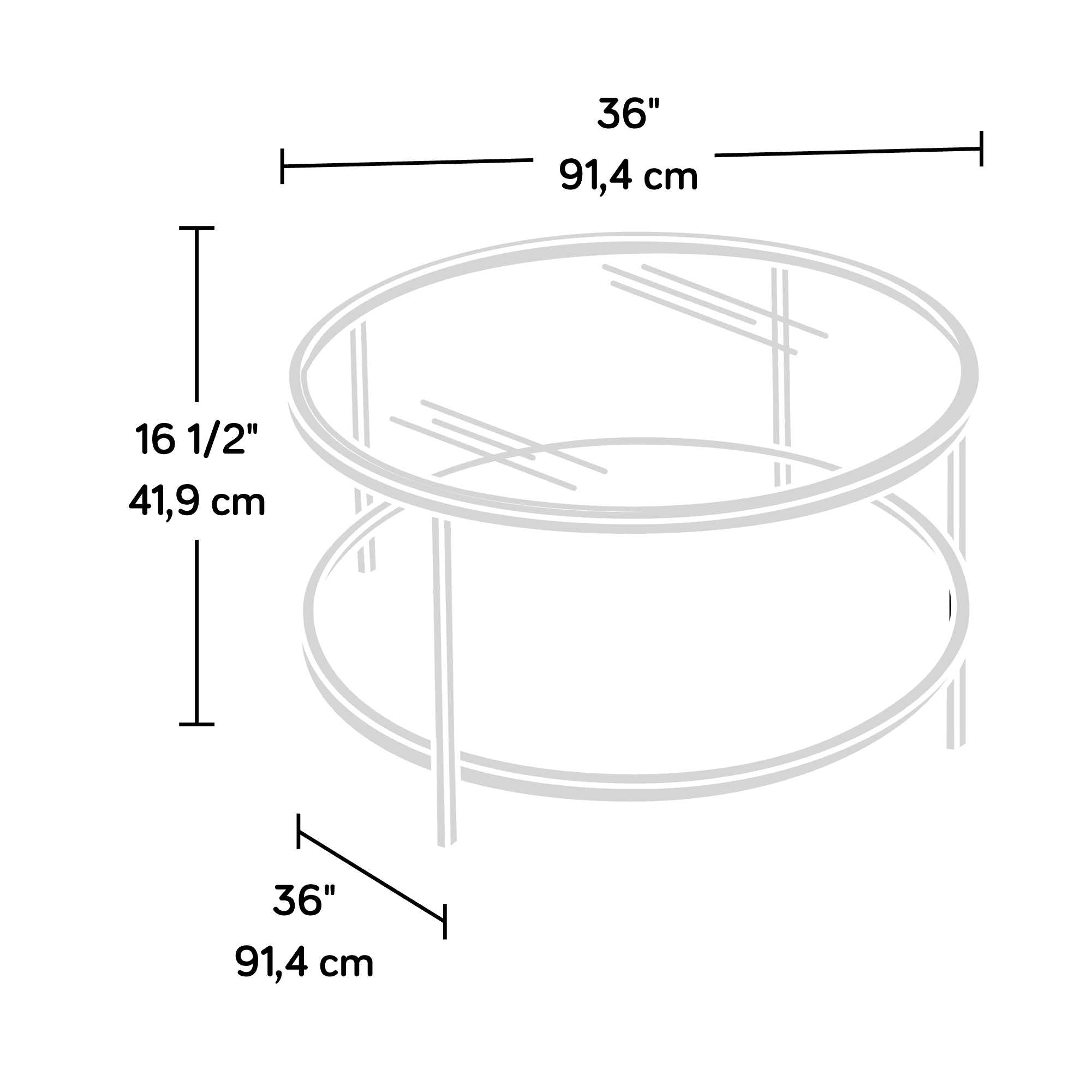 Better Homes & Gardens Nola Coffee Table, Gold Finish