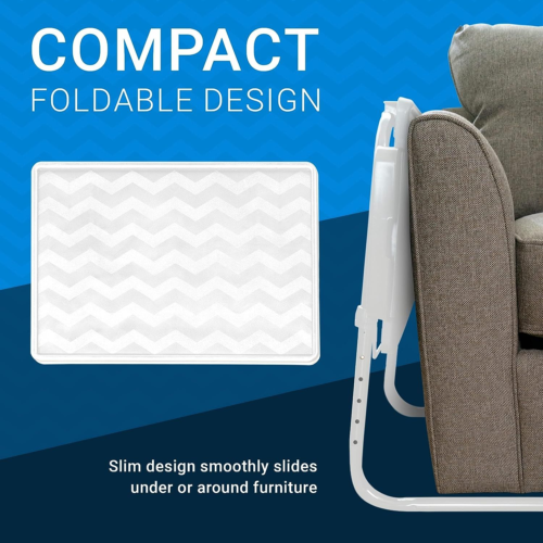 Table Mate II Folding TV Tray and Cup Holder with Table-Mate II, Black