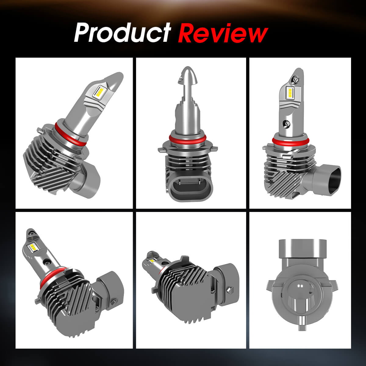 Lasfit 9006 LED Headlight Bulbs HB4 Low Beam Fanless LED Car Bulbs 40W 4000LM 6000K | 2 Bulbs