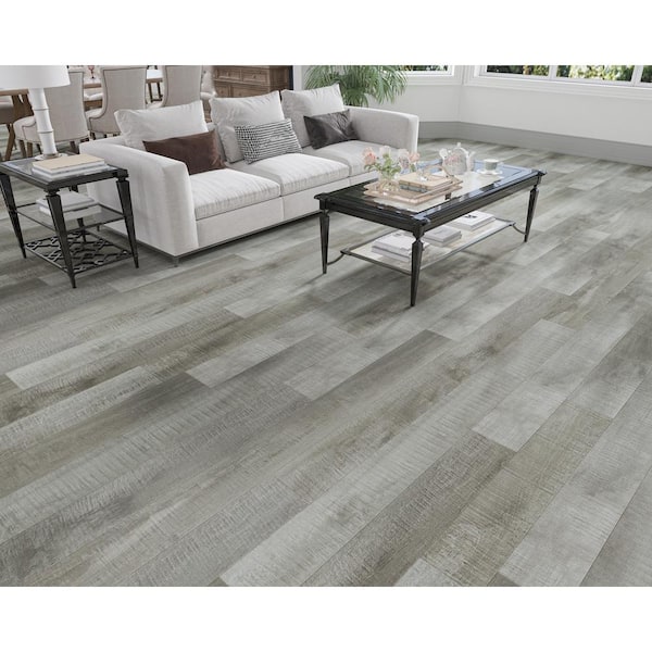 Summa Intrepid Nickel 14 mm T x 7.75 in. W HDF Waterproof AC5 Click Lock Laminate Wood Flooring (23.09 sq. ft./case)