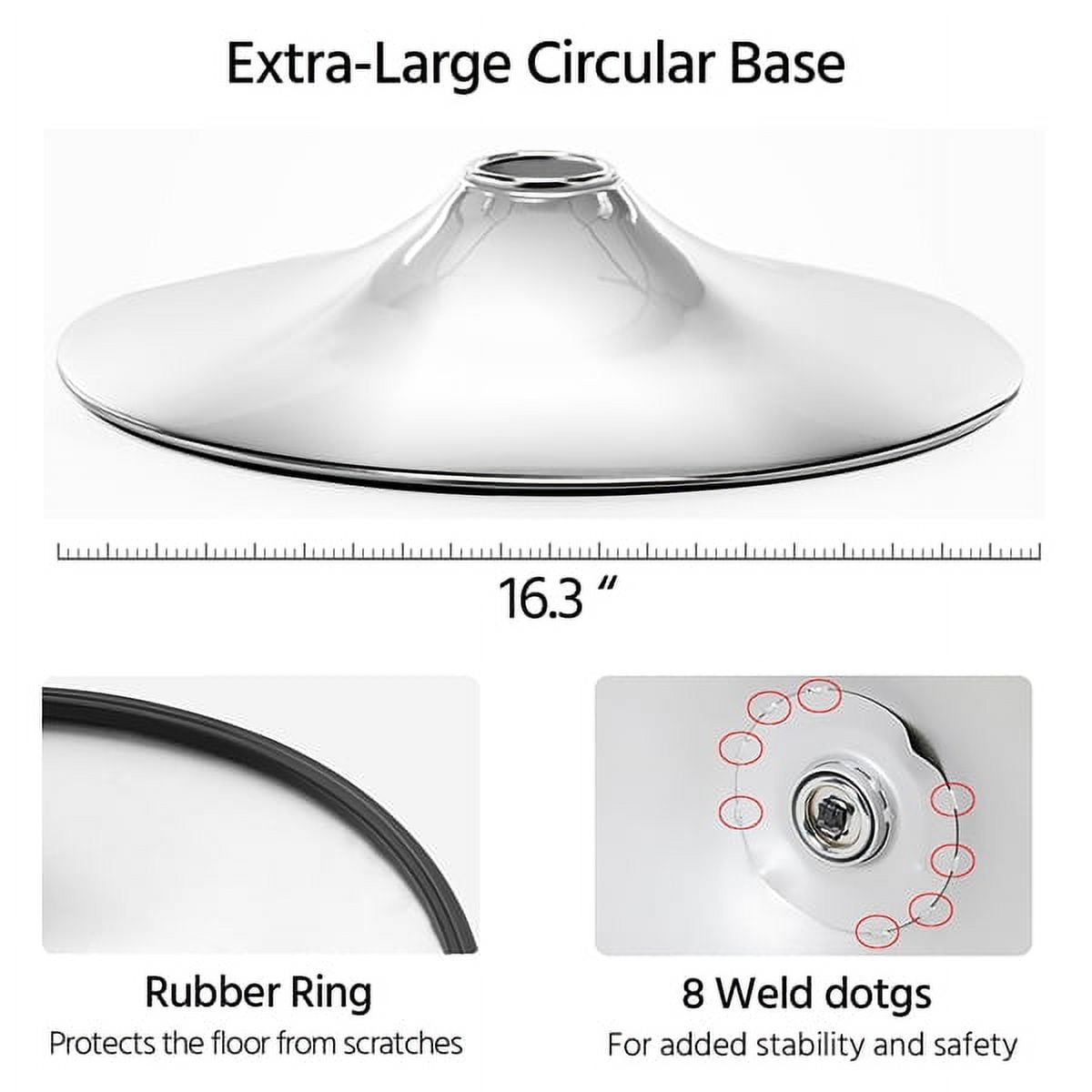 Alden Design Adjustable Midback Faux Leather Bar Stool, Set of 2, Black