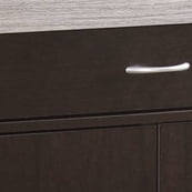 Hodedah Microwave Kitchen Cart, Cherry