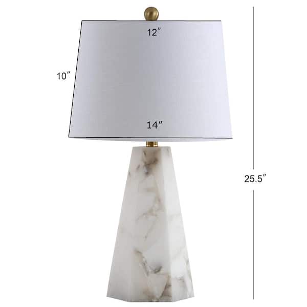 Xio 25.5 in. Alabaster LED Table Lamp, White