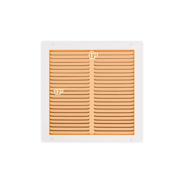 12 in. x 12 in. Steel Return Air Grille in White