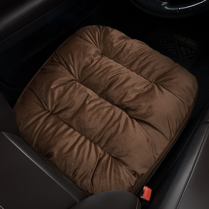 New Warm Cotton Flocking Car Seat Cushion Thickened Plush Free Bundle Single Piece Car Cushion Rear Row Seat Cushion