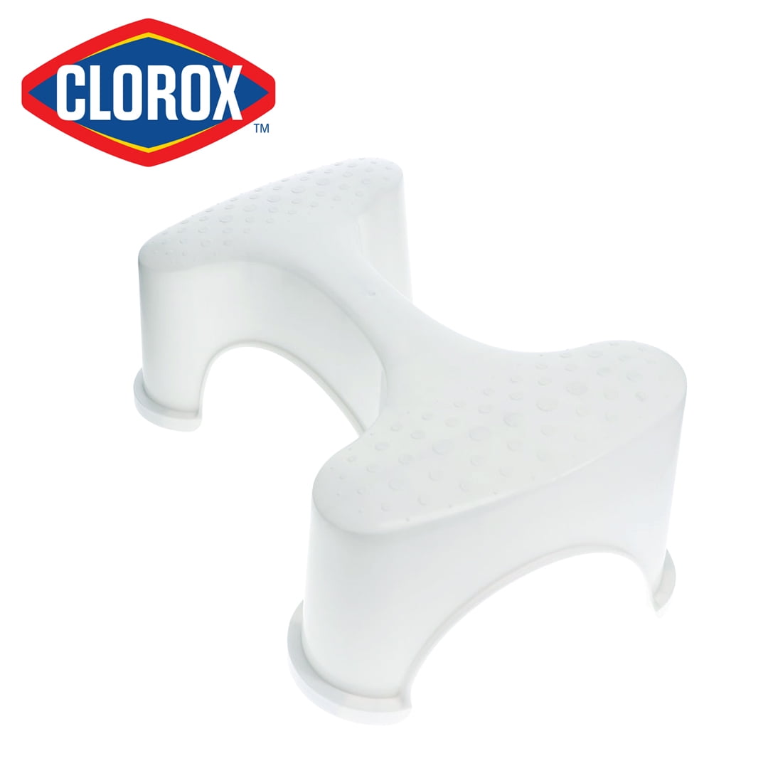 Clorox Antimicrobial Reversible Toilet Stool - Elevated Support for feet