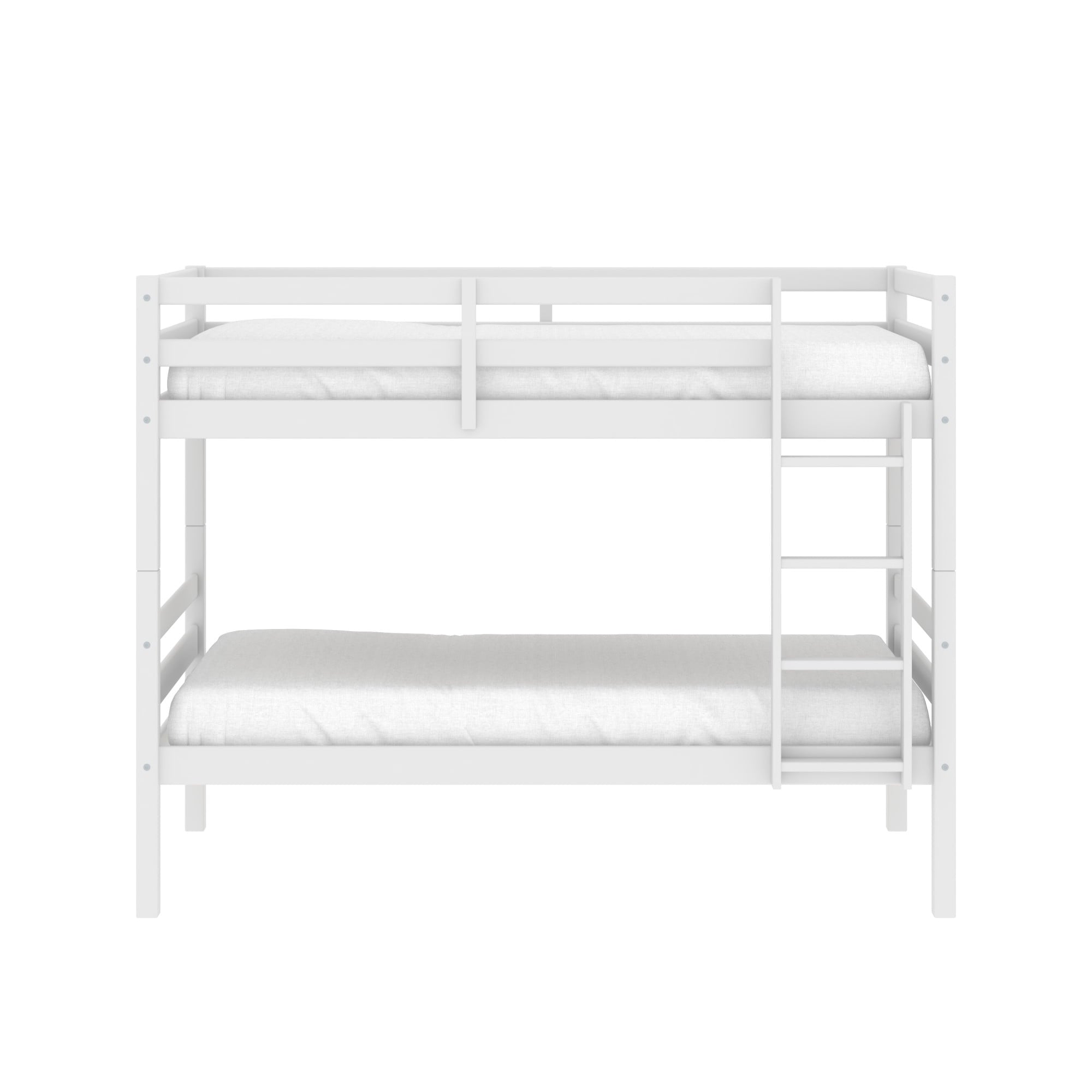 Campbell Wood Twin over Twin Convertible Bunk Bed, White