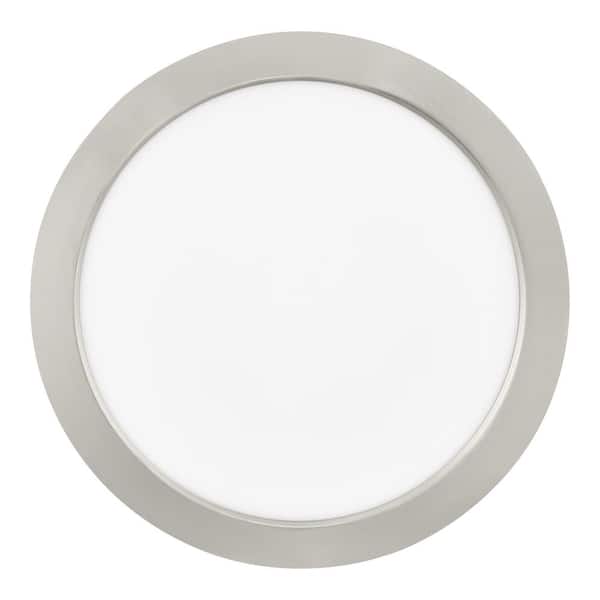 13 in. New Ultra-Low Profile Edgelit 5CCT Selectable LED Flush Mount Brushed Nickel (2-Pack)