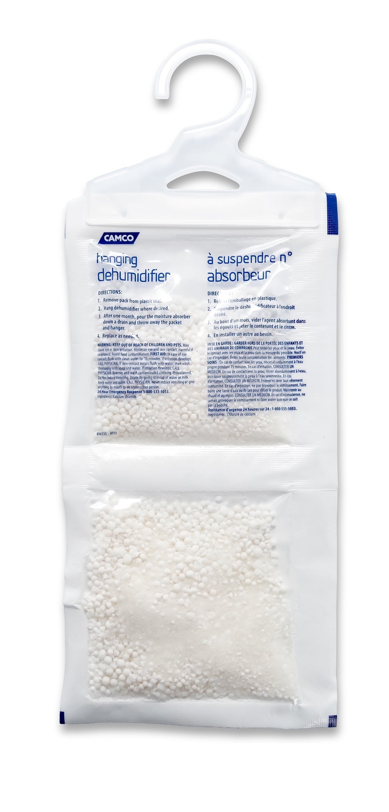 Camco Fragrance Free RV Hanging Dehumidifier - Reduces Moisture in Closets - 2 Pack, White (44286)