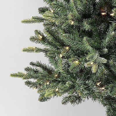 7' Pre-Lit Slim Balsam Fir Artificial Christmas Tree Clear Lights - Wondershop