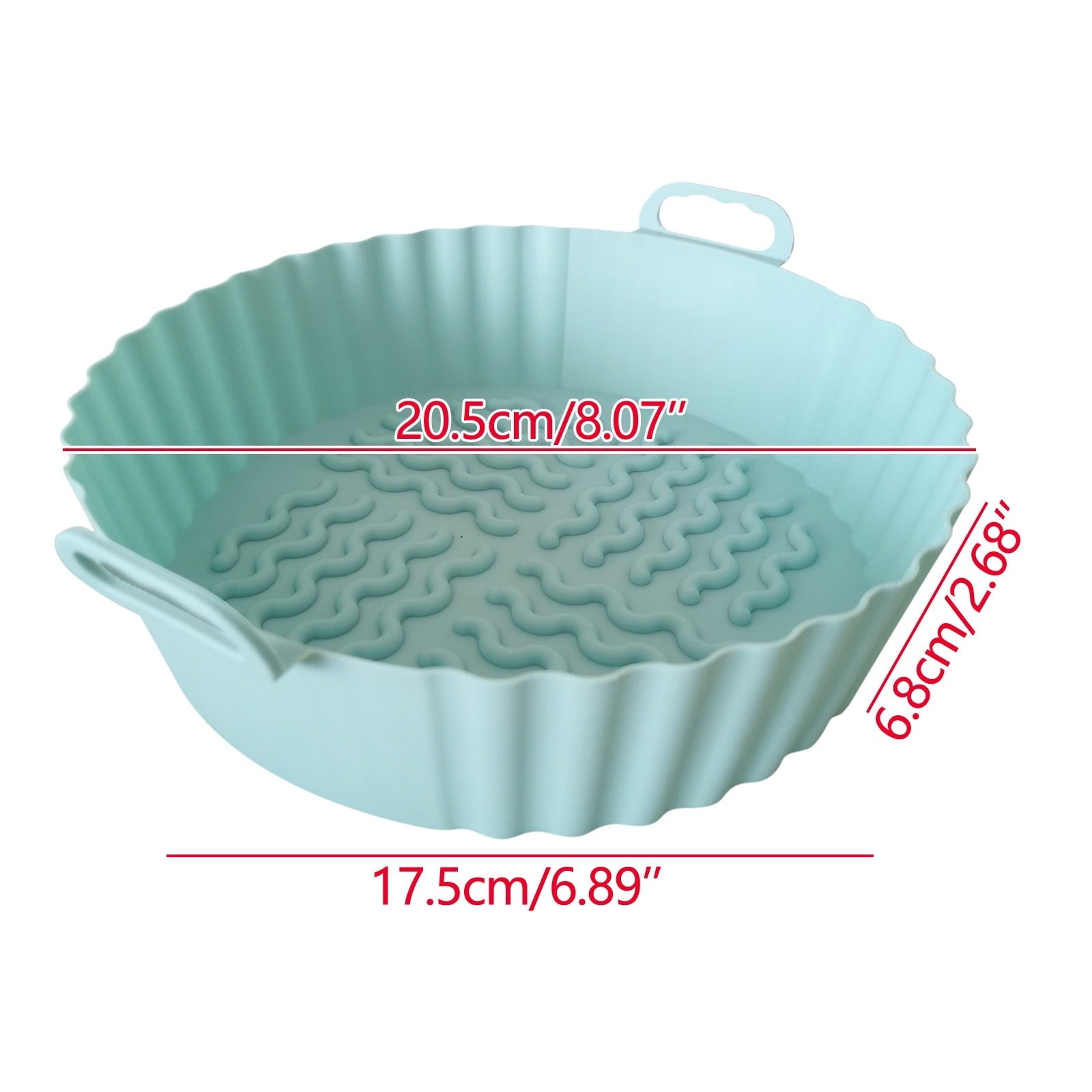 Dezsed Fryer liners Clearance Reusable Air Fryer Silicone Baking Pan Air Fryer Silicone Pad Air Fryer Lined 7.5 Inch Sky Blue