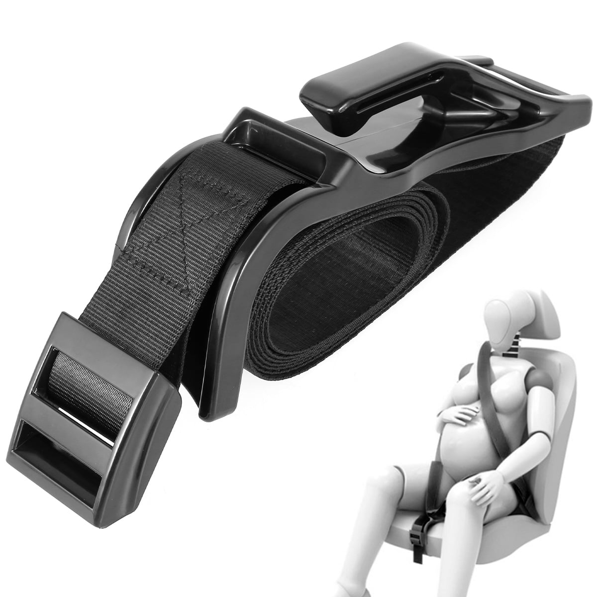 Toorise Pregnant Seat Belt with Adjustable Elastic Strap Bump Strap Adjuster to Protect Unborn Baby Maternity Belt Avoid Compression Pregnant Seat Belt for Mother Belly