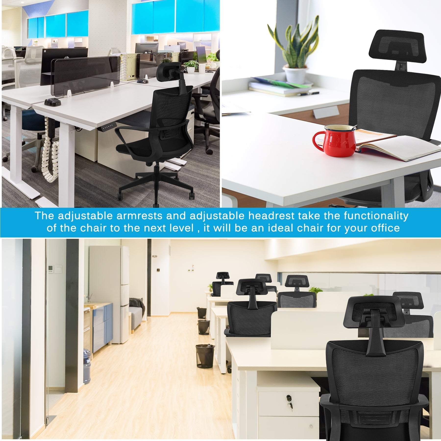 Ergonomic Mesh Office Chair, High Back Task Chair, Home Desk Computer Game Chair