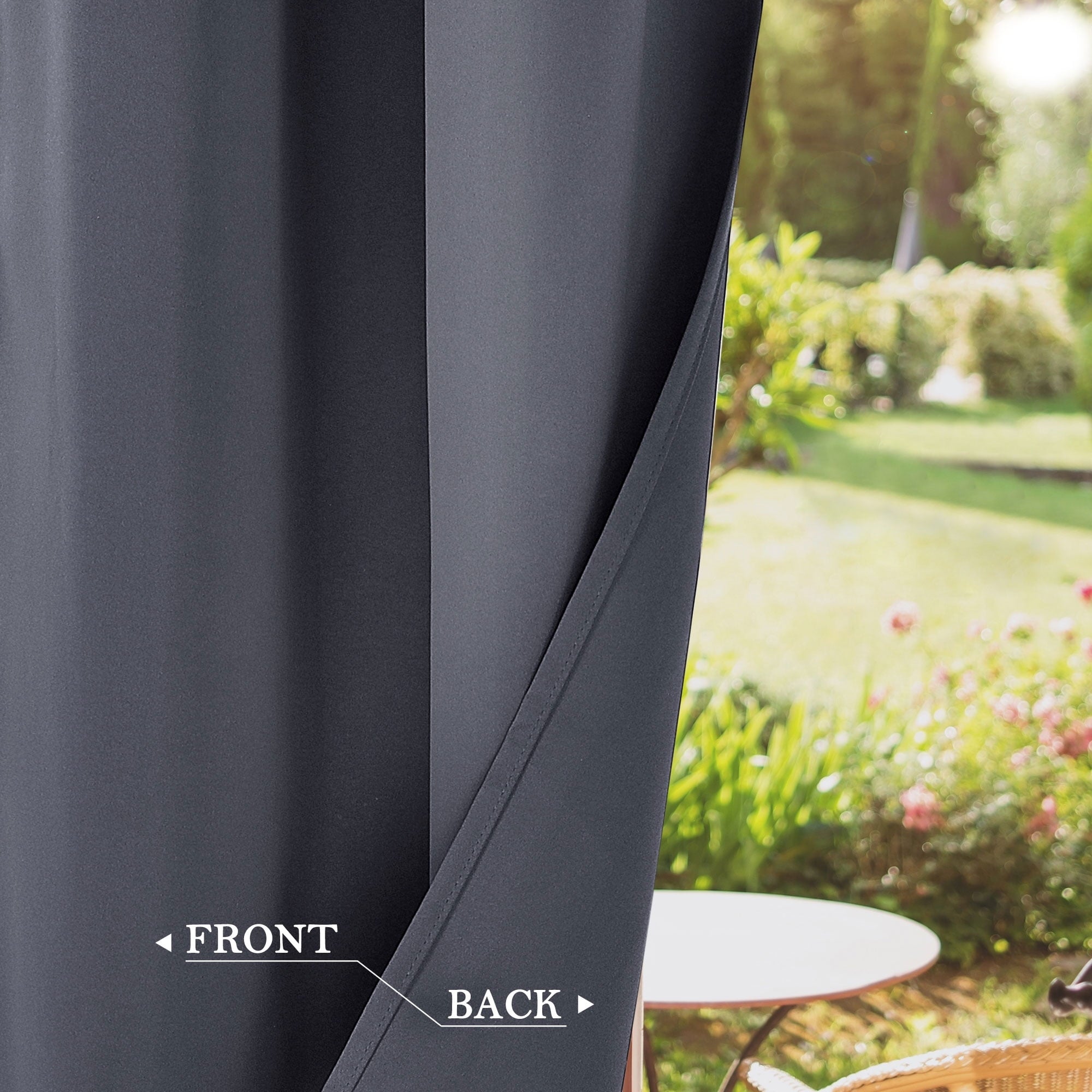 PiccoCasa 2Pcs Blackout Small Window Curtain Panel Kitchen Curtain, Gray, 42