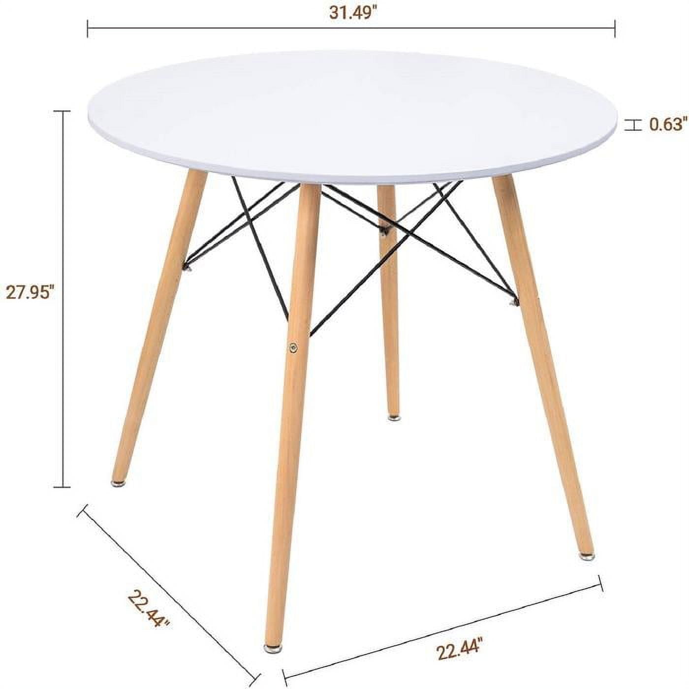 Vineego Round White Modern Dining Table 32