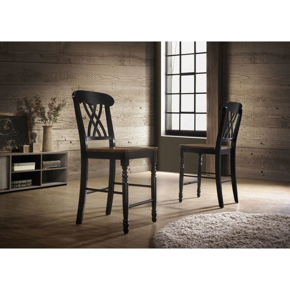 Country-style Counter-height Chairs (Set of 2)