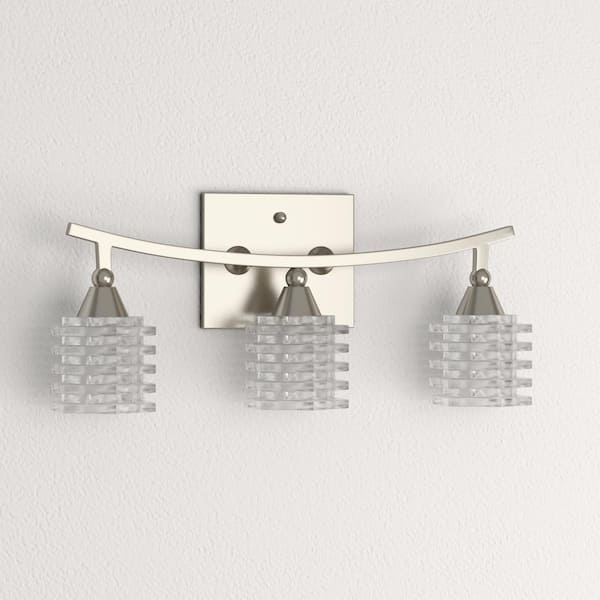 Matrix 3-Light Satin Nickel Bath Bar Light