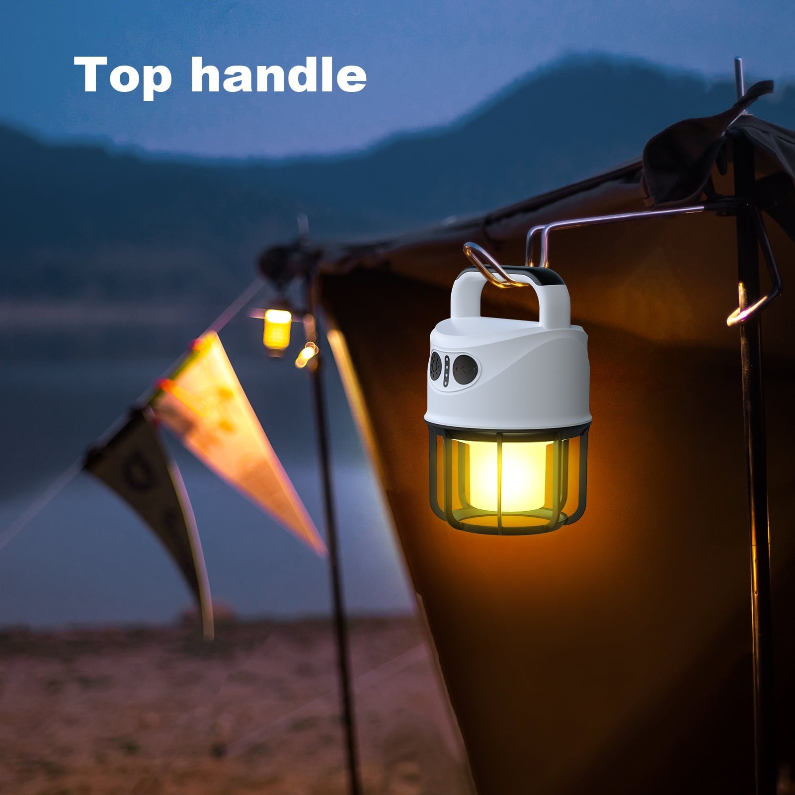 1000lm Camping Lantern, 6 Light Modes Camping Light LED Flashlight Lantern Hurricane for Emergency Outage