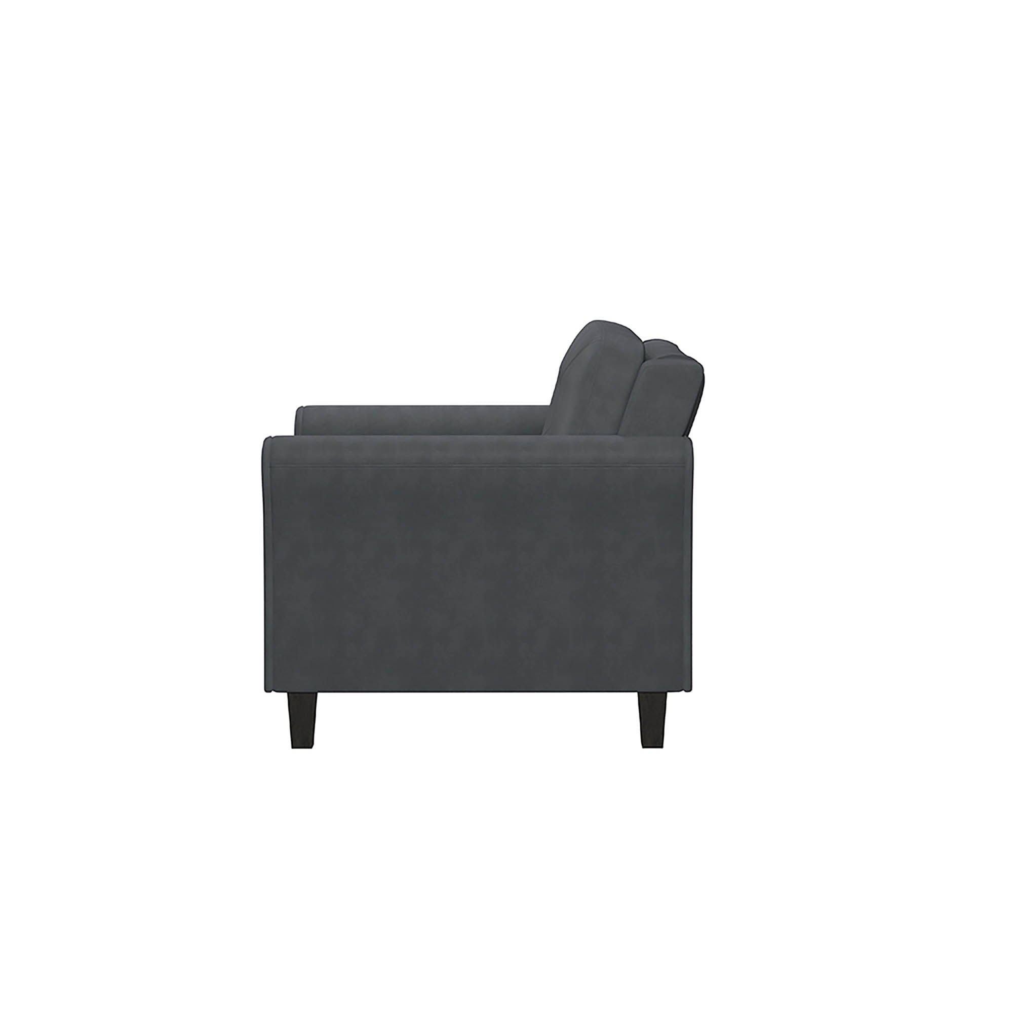 Lifestyle Solutions Taryn Club Chair, Dark Gray Fabric