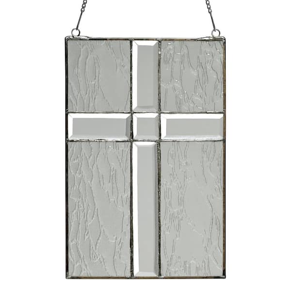 Textured Clear and Beveled Glass Window Panel