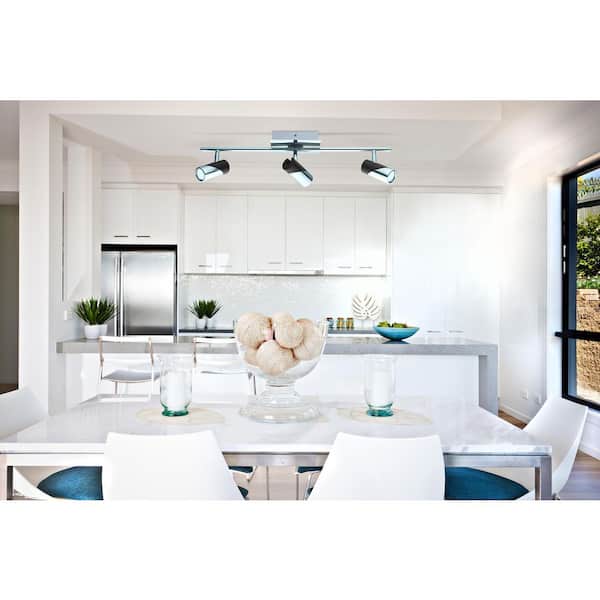 Bernedo 2 ft. Chrome and Black Integrated LED Track Lighting Kit