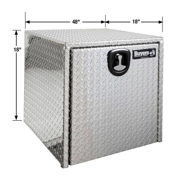24 in. x 24 in. x 24 in. Diamond Plate Tread Aluminum Underbody Truck Tool Box