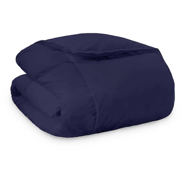 Medium Warmth Navy Down Alternative King Comforter