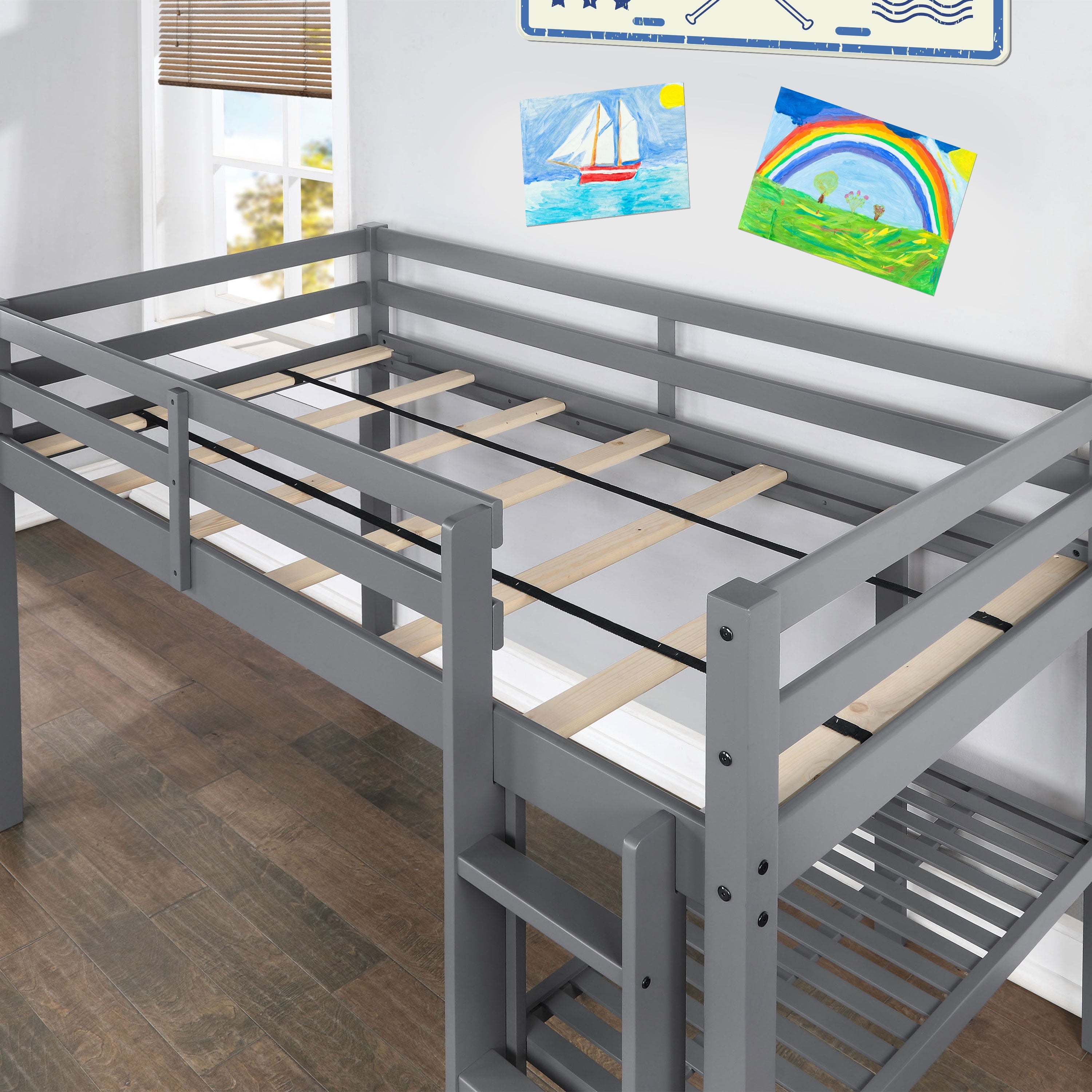 Better Homes & Gardens Twin Loft Bed with Shelf