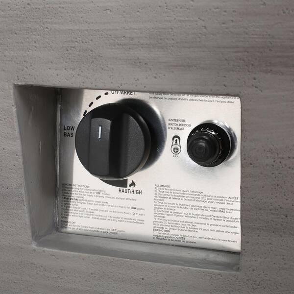 Warren Dark Gray and Black Rectangular Stone Fire Pit (No Tank Holder)